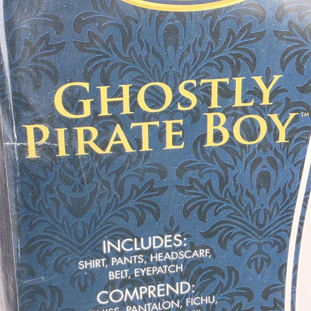 Boys Pirate Costume Size Medium  Ghostly Pirate Boy Rubies Halloween Child‎ New - Picture 7 of 8